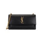 Saint Laurent Sunset Bag.made from Smooth / Crocodile-Embossed Calfskin Leather