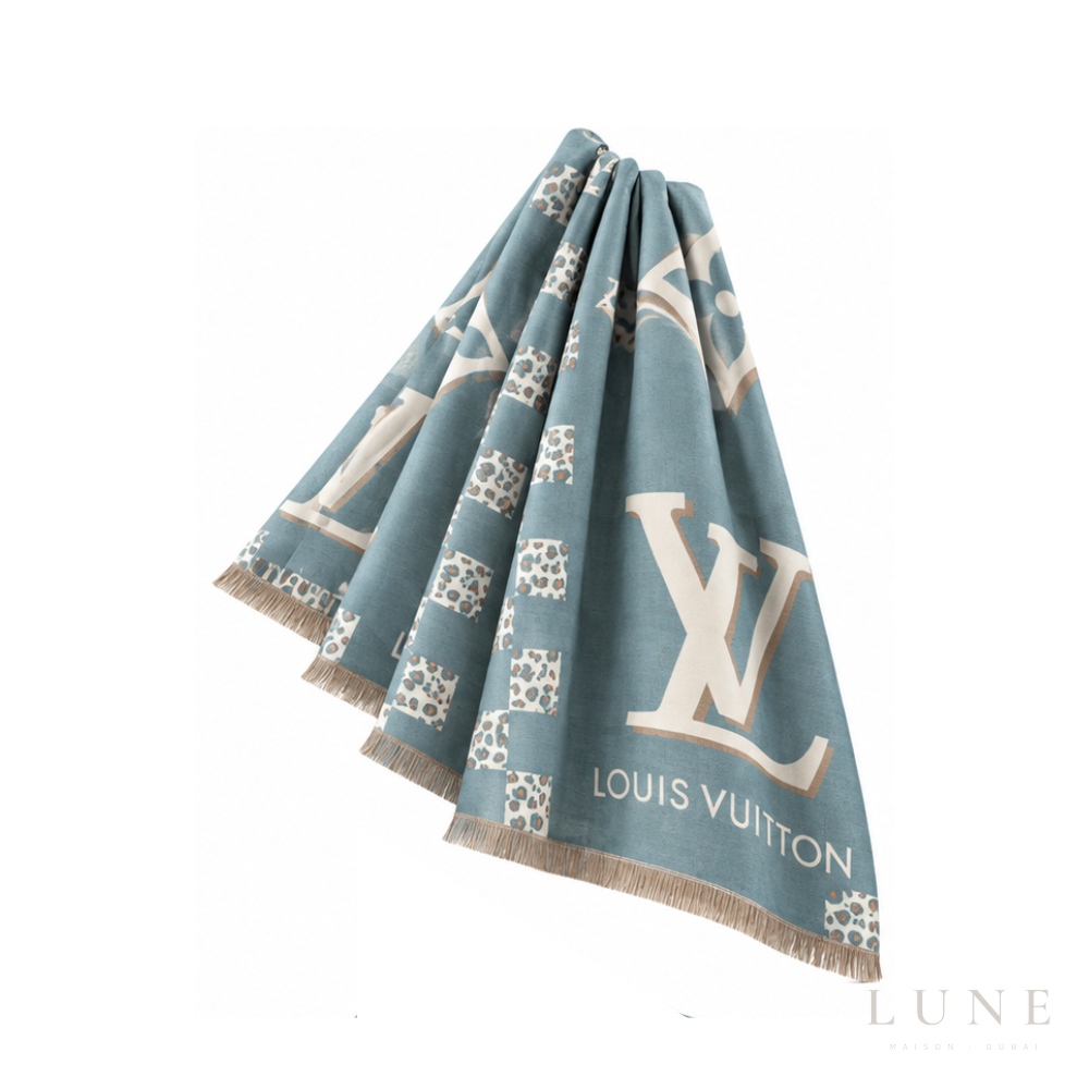 Louis Vuitton Check Teal Scarf – Green