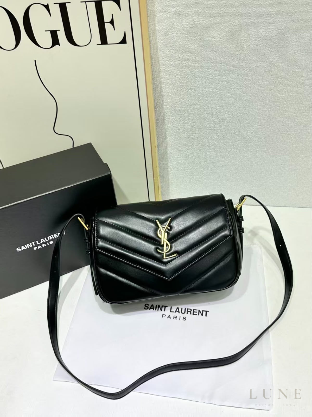 Saint Laurent Loulou Toy Crossbody Bag – Black