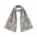 Louis Vuitton Monogram Check Scarf – Grey