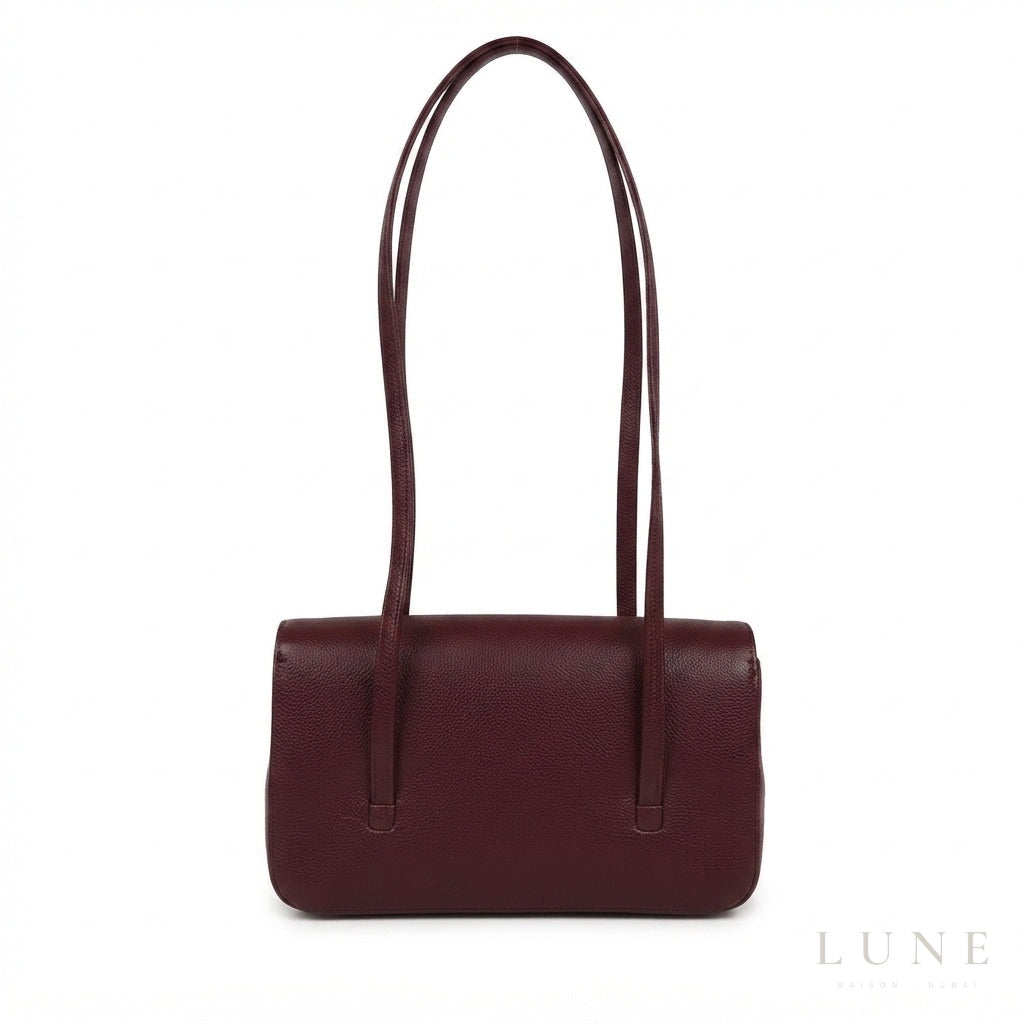 Chanel Preppy Coco Small Flap Bag – Dark Burgundy - View 5