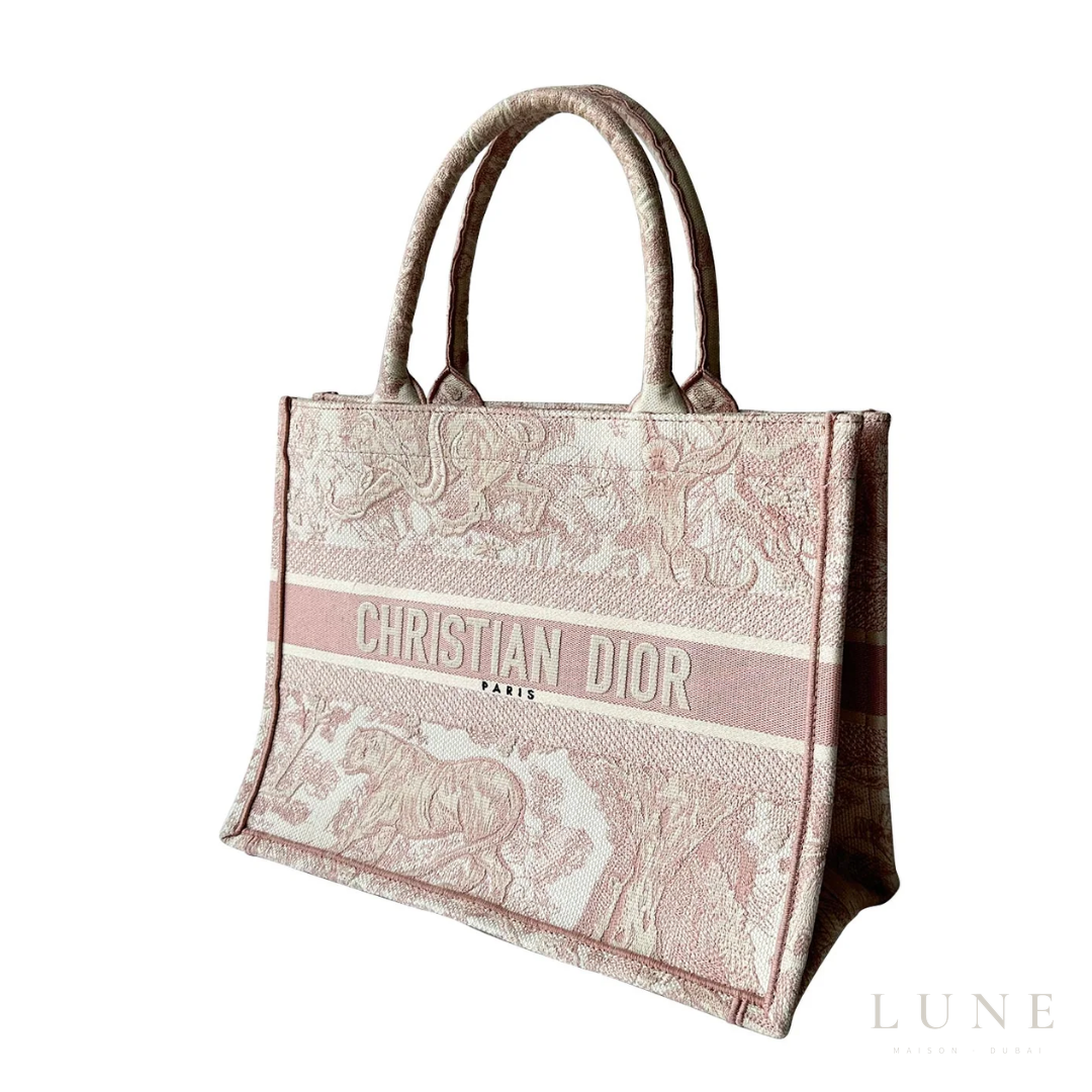 Dior Book Tote – Pink Toile de Jouy Embroidery - View 2