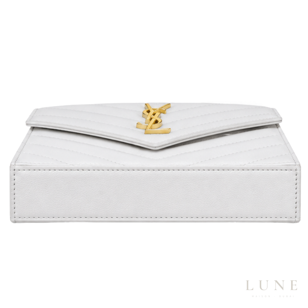 Saint Laurent Cassandre Wallet on Chain – White