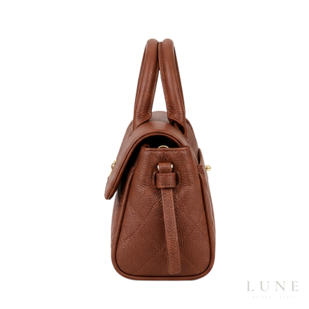 Chanel Bag | Urban Essentials Small Shopping Bag (East-West Baguette Tote) – Caramel (Brown – Tan grained calfskin leather with gold-tone hardware)