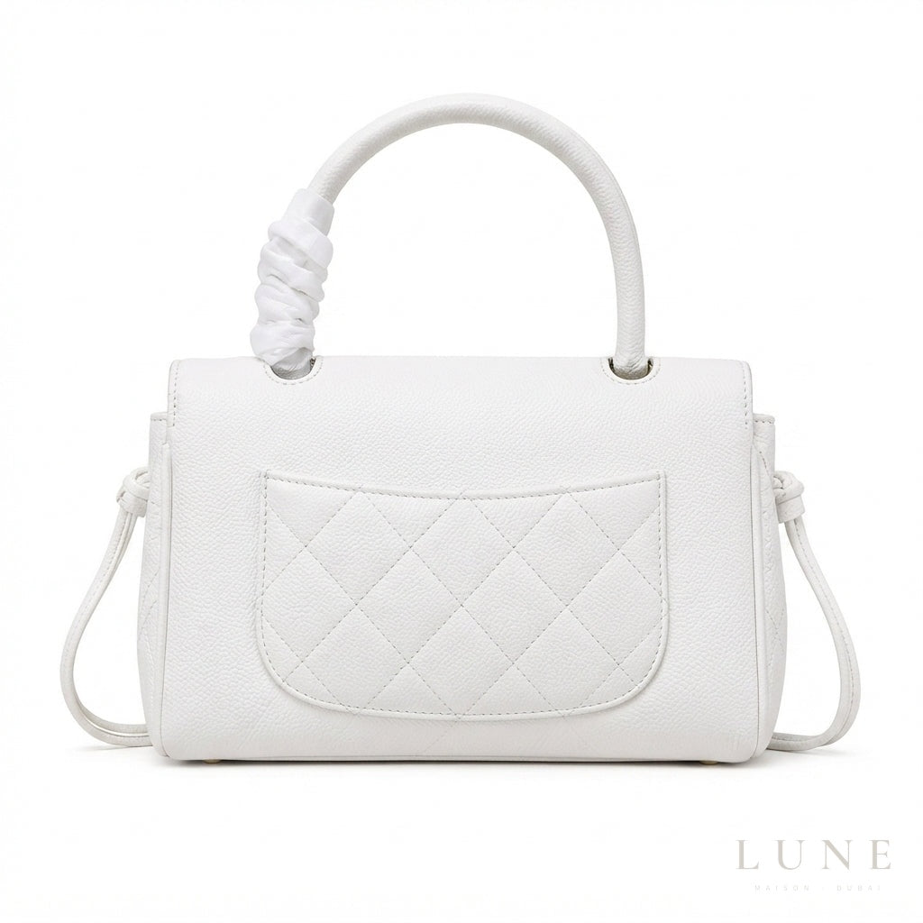 Chanel CC Turn-Lock Bag – White - View 4