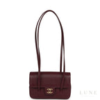 Chanel Preppy Coco Small Flap Bag – Dark Burgundy - View 4