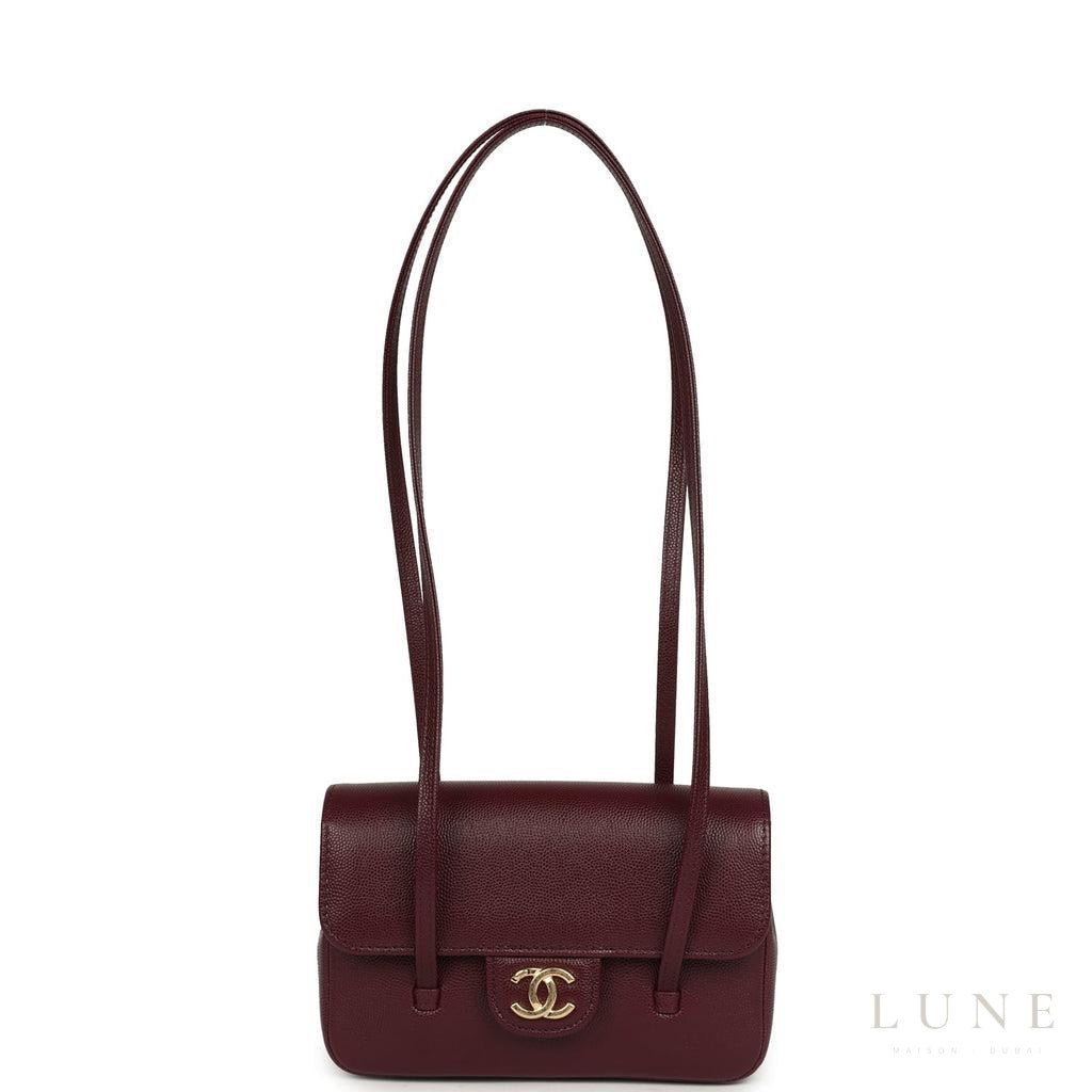Chanel Preppy Coco Small Flap Bag – Dark Burgundy - View 4