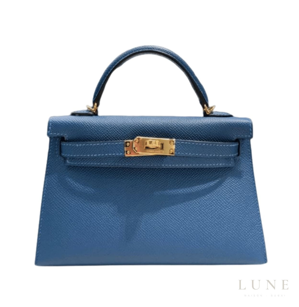 Hermès Mini Kelly 20 Sellier Handbag - Deep Blue Hue with Gold Hardware