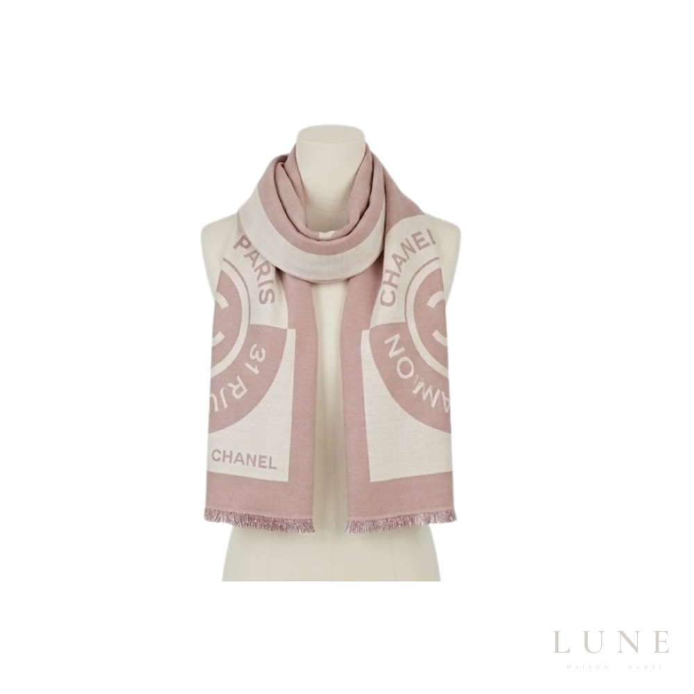 Chanel | Scarf CC Rue Dusty Pink - View 3
