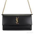 Saint Laurent Sunset Bag.made from Smooth / Crocodile-Embossed Calfskin Leather