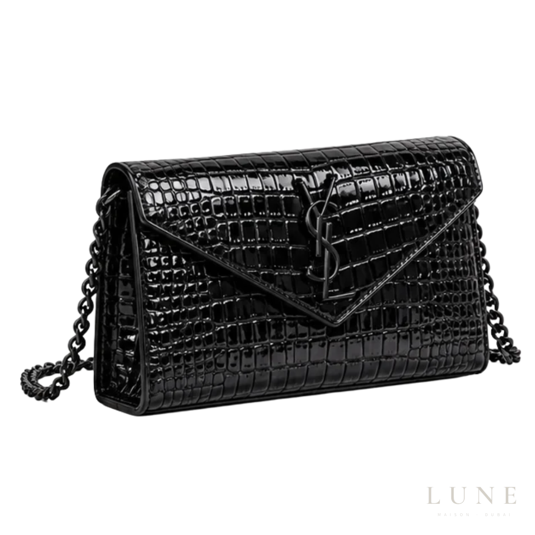 Saint Laurent Uptown Envelope Bag – Black