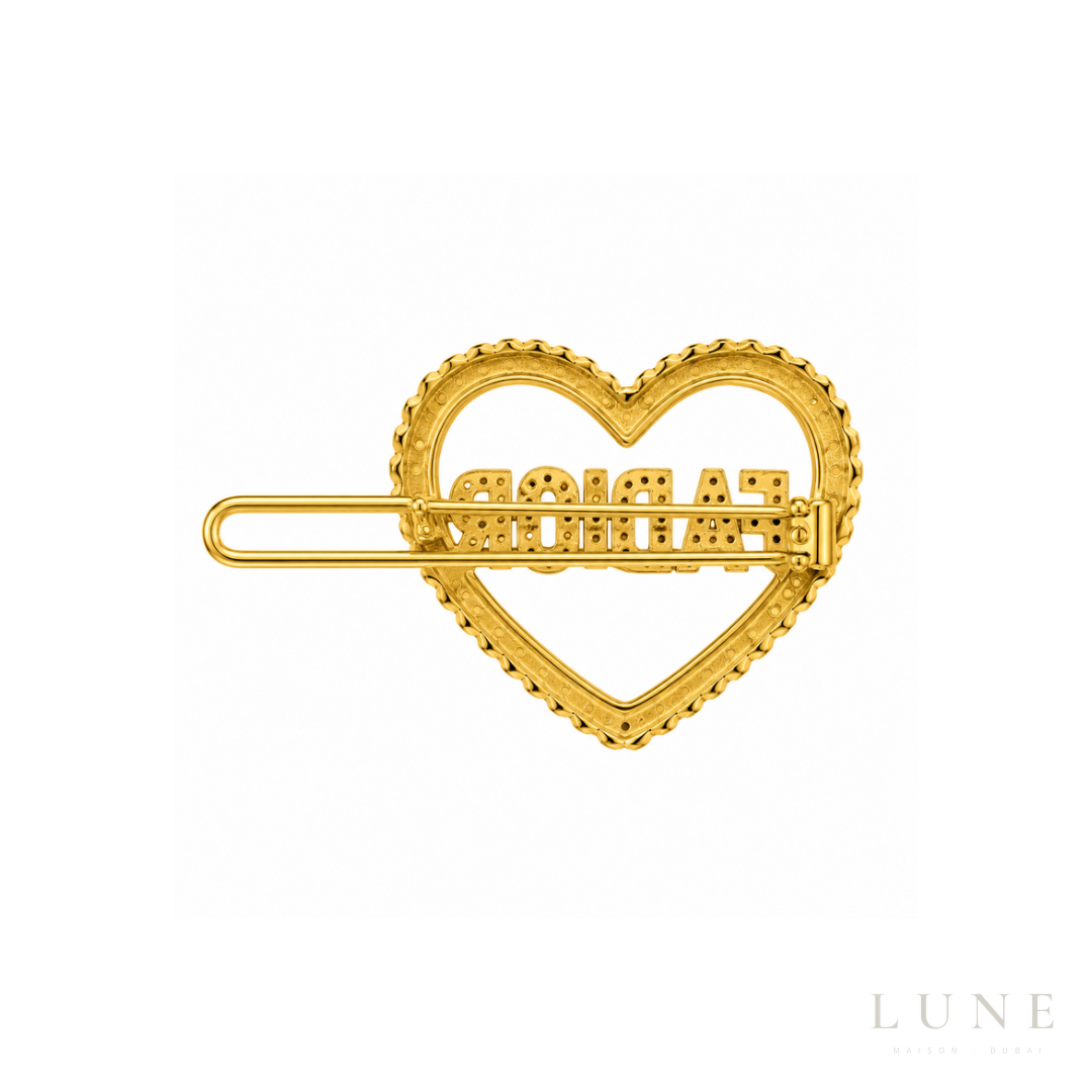 Dior Hairclip Heart Jewelry – Gold