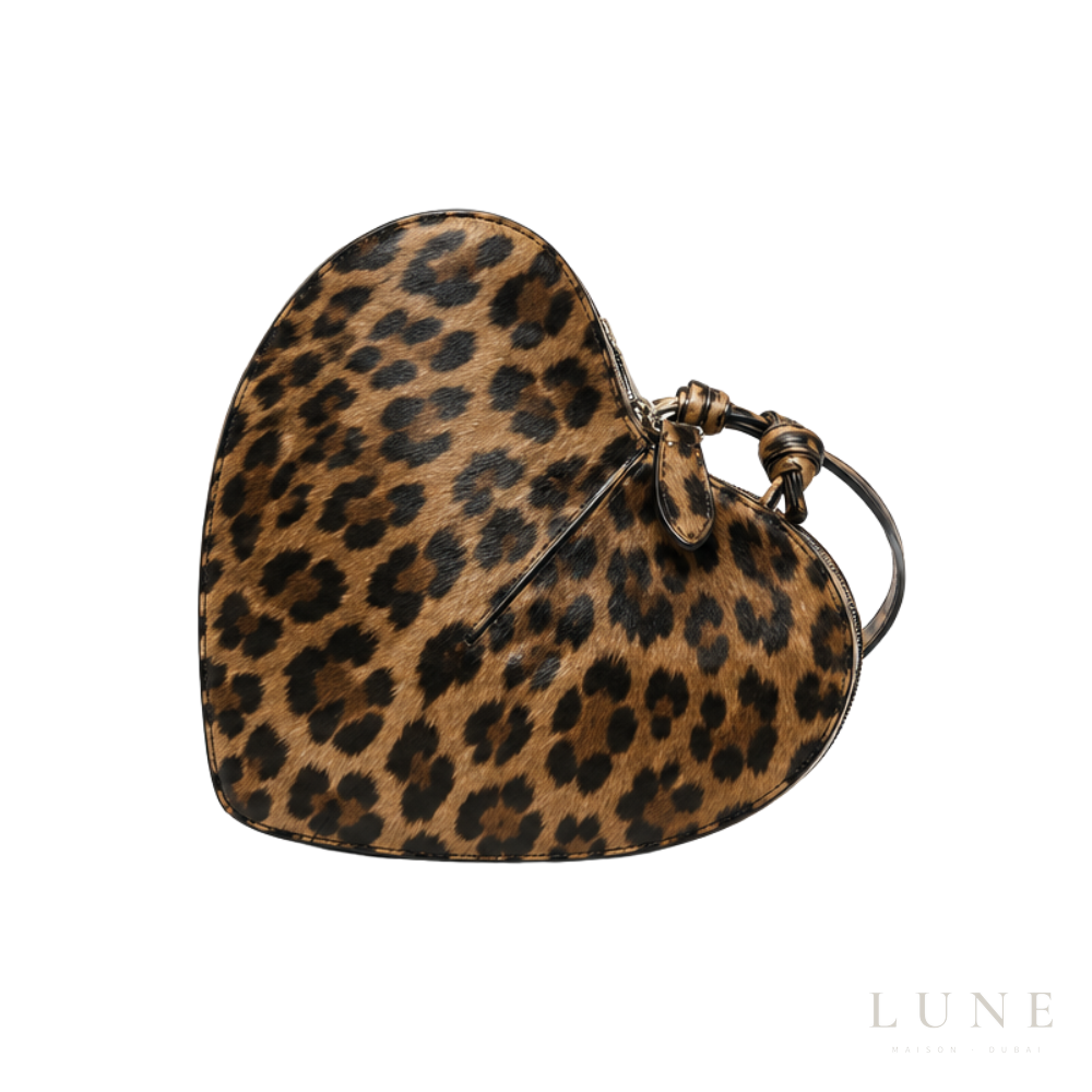 Alaïa Le Cœur Calfskin Bag – Leopard