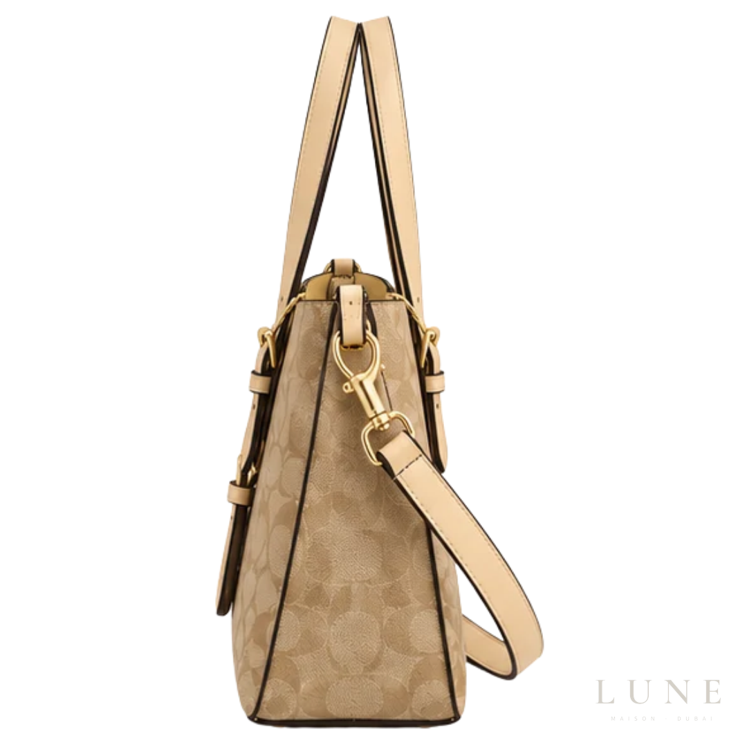 Coach Bag | Mollie Tote 25 – Beige – Khaki Signature