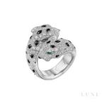 Cartier Panthere De Cartier Emerald Onyx White Gold Set