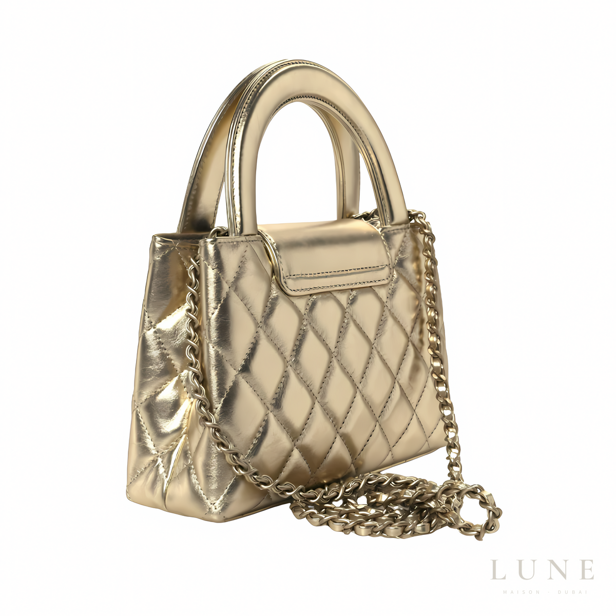 Chanel Small Kelly Shopper Metallic Gold