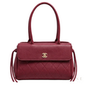 Chanel Bag | Urban Essentials Small Shopping Bag (East-West Baguette Tote) – Burgundy (Grained calfskin leather with gold-tone hardware)