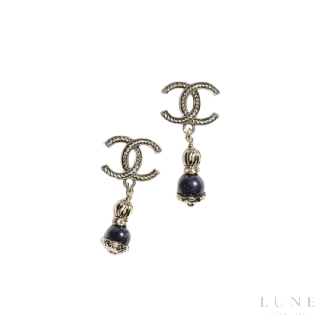 Chanel CC Dangling Earrings