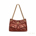 Chanel 25 Small Hobo Bag Suede Burgundy