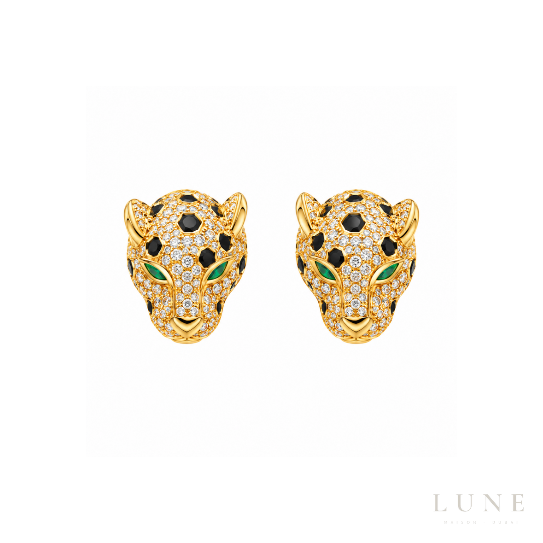 Cartier Panthere De Cartier Emerald Onyx Yellow Gold Set