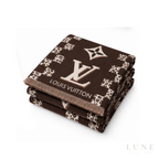 Louis Vuitton Checkered Leopard Scarf – Brown