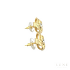 Chanel Gold Crystal Earrings