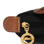 Longchamp Le Pliage Black & Pouch – Brown