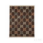 Gucci GG Jacquard Scarf – Dark Brown