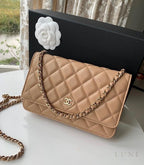 Chanel Quilted Caviar Leather Wallet on Chain - View 5