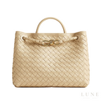 Bottega Veneta Andiamo Beige Leather Tote Bag