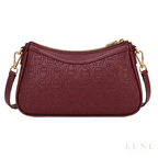 Aigner Bag | Delia Monogram Shoulder Bag – Burgundy – Wine