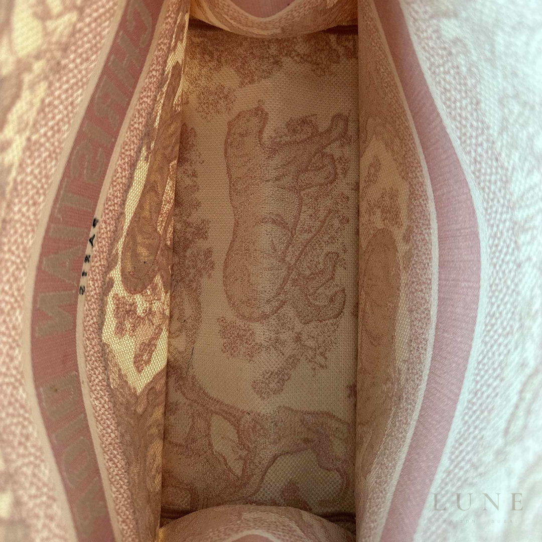 Dior Book Tote – Pink Toile de Jouy Embroidery - View 6