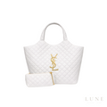 YSL Icare Maxi White Lambskin