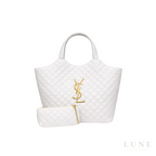 YSL Icare Maxi White Lambskin