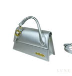 Jacquemus Le Chiquito Long Tote Bag - Silver-Tone Metallic Leather