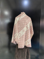 Louis Vuitton Monogram Pink Scarf – Cream