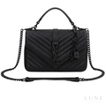 Saint Laurent College Medium Chain Bag – Black