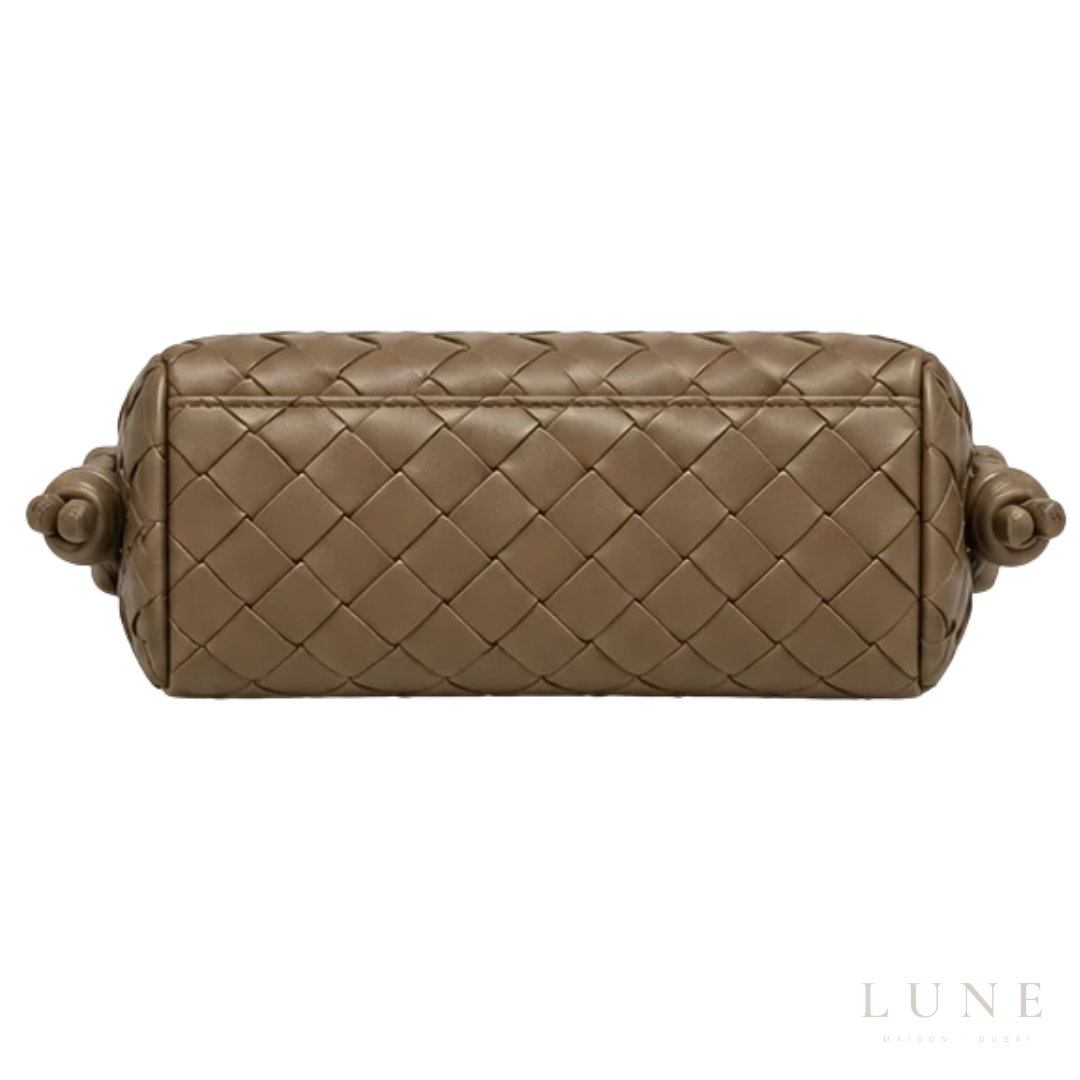 Bottega Veneta Bag | Small Loop Top-Handle Bag – Pinecone (Taupe – Dark Beige Intrecciato leather)