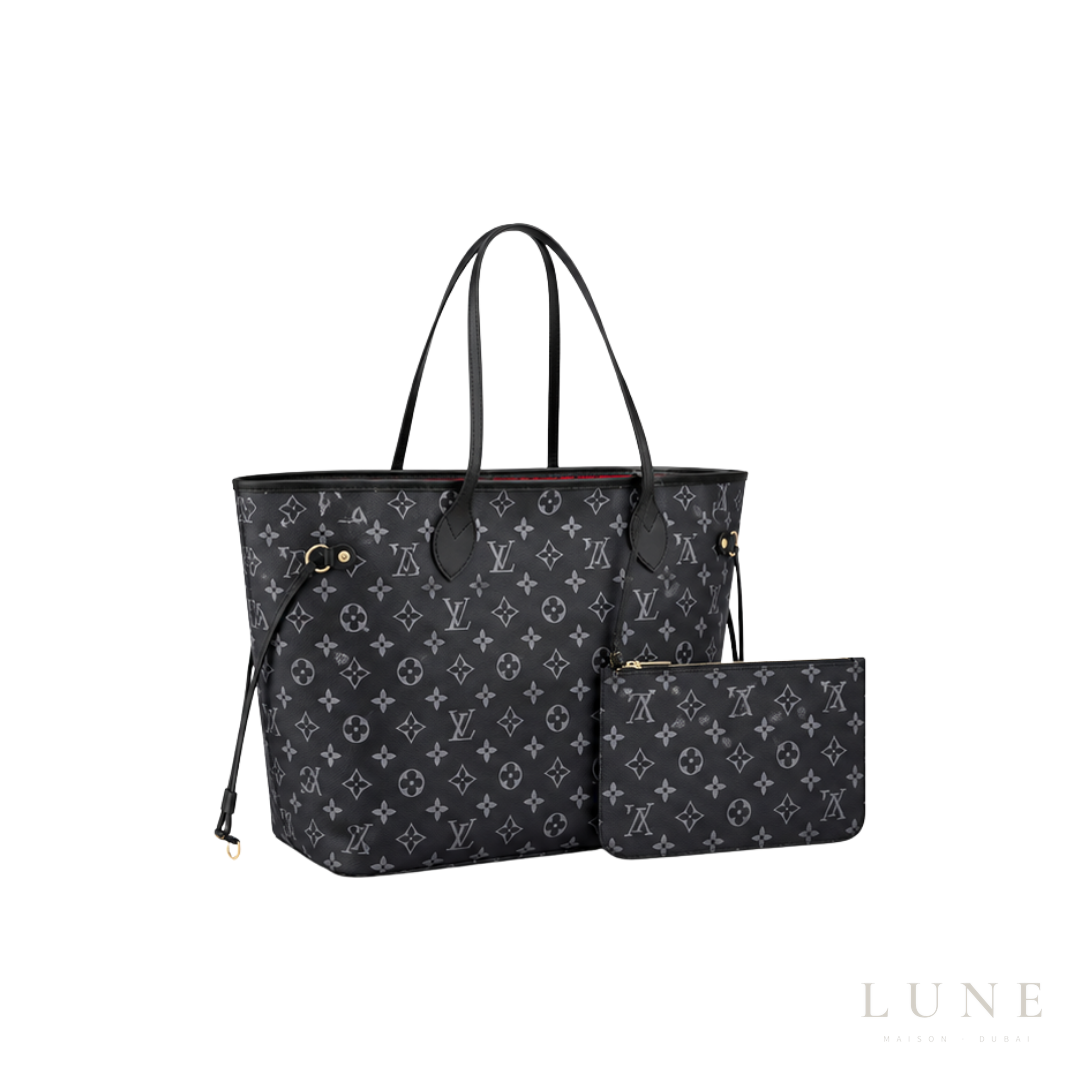 Louis Vuitton Neverfull Tote Bag – Black & Grey - View 2