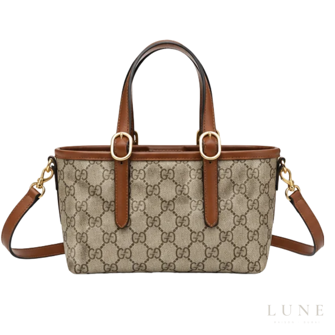 Gucci GG Emblem Mini Tote – Brown