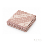 Louis Vuitton Monogram Pink Scarf – Cream
