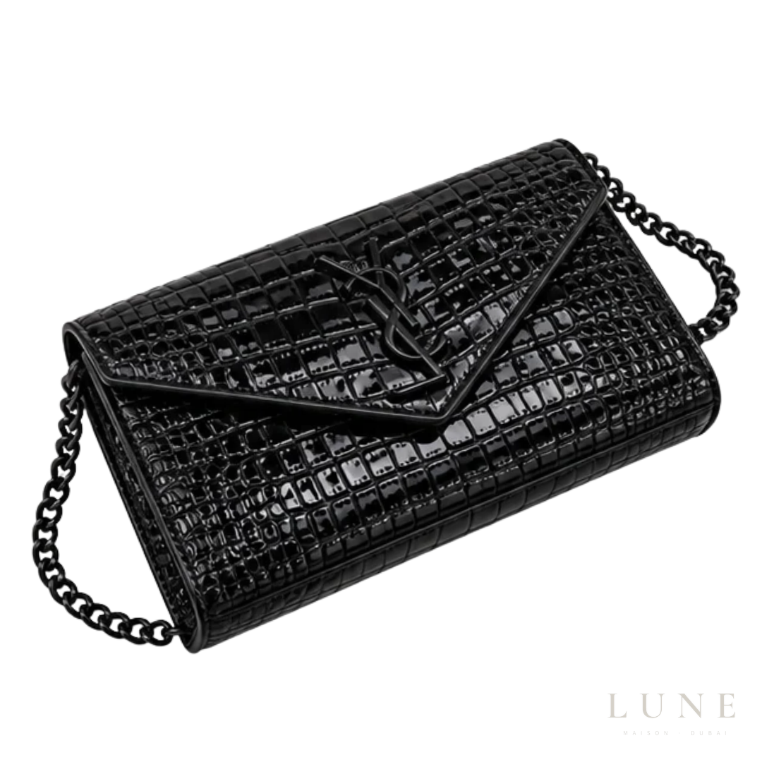 Saint Laurent Uptown Envelope Bag – Black