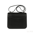 Hermès Constance Black Croc