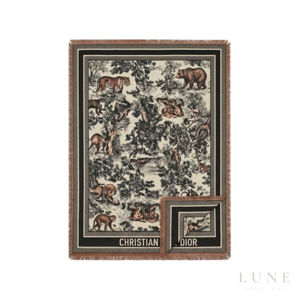 Dior Toile De Jouy Black/Ivory Scarf
