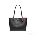 Coach Willow Tote Polished Pebble Black