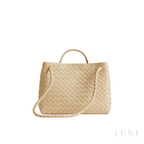 Bottega Veneta Andiamo Beige Leather Tote Bag