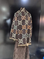 Gucci GG Jacquard Scarf – Dark Brown