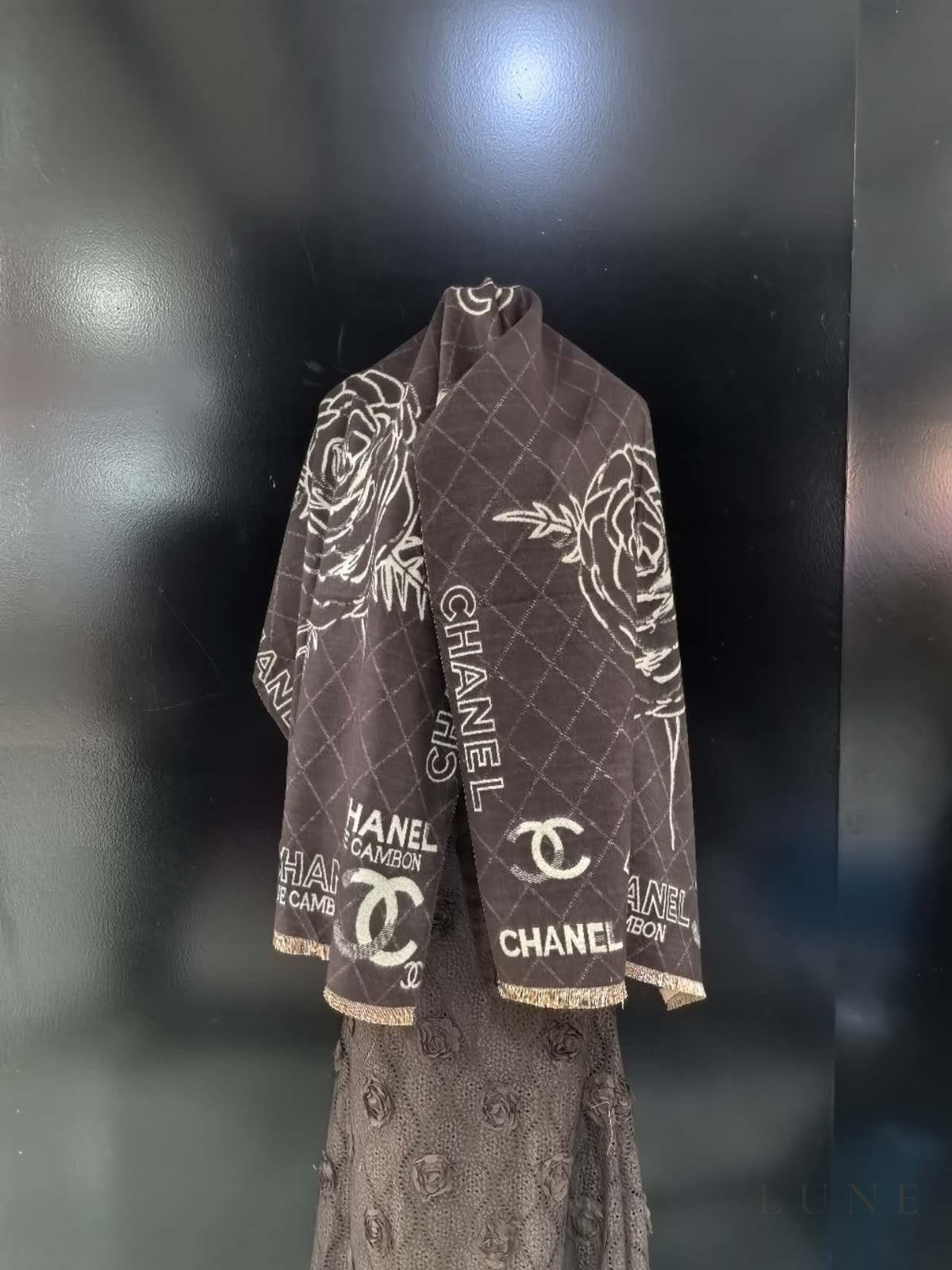 Chanel | Scarf Grid CC Dark Brown - View 5