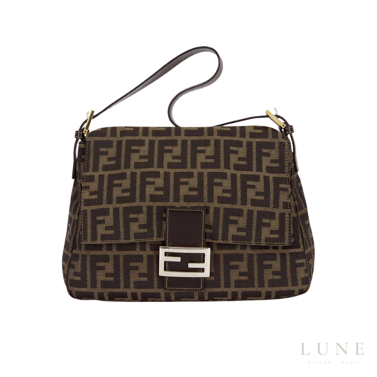 Fendi Zucca Mamma Baguette Shoulder Bag