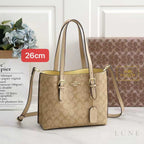Coach Bag | Mollie Tote 25 – Beige – Khaki Signature